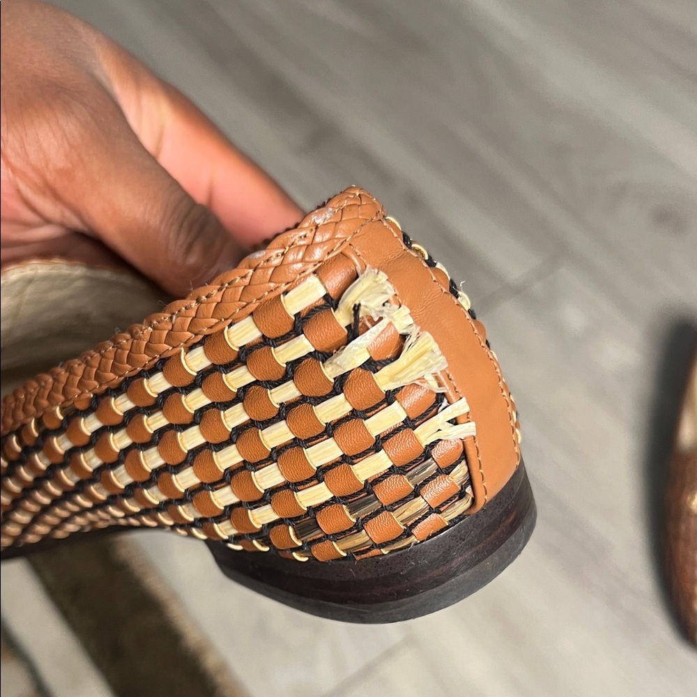 Sam Edelman Brown and Cream Woven Moccasins - Picture 16 of 16